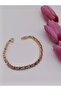 Xuping, Rose (Copper Color) Zircon Stone Fine Fishbone Bracelet - 2