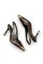 Women's Brown Semi-Glossy Medium Heel Stiletto with Metal Toe Buckle New Season F135 - 8