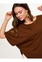 Mendil Form Asymmetrical Round Neck Short Sleeve T-Shirt S26Tsh062 - 5