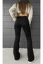 Spanish Black Women's Pants High Waist Casual Flare Office & Casual Pants - 4