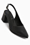 Donia Genuine Leather Black Heeled Women's Sandals