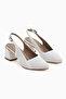 Donia Genuine Leather White Heeled Women's Sandals - 4