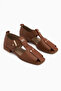 Veronica Genuine Leather Women's Sandals with Tan Belt - 4