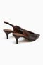 Mija Burgundy Belted Women's Heeled Shoes - 6