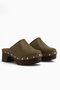 Dorita Green Platform Heeled Women's Slippers - 5