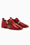 Veronica Genuine Leather Red Belted Women's Sandals - 3
