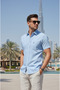 Men's Modern Fit Premium Cotton Short Sleeve Single Pocket Linen Shirt - 3