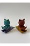 Reading Cat Bookshelf Accessory Set of 2 with Support Apparatus - Decorative Double Object - 8
