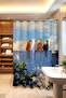 Bathroom Curtain, Cats Looking at the Sky Patterned Shower Curtain, Bathtub Curtain 175X200Cm - 3