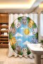 Bathroom Curtain, Friendship Ring Patterned Shower Curtain, Bathtub Curtain 175X200Cm - 3