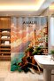 Bathroom Curtain, Amalfi Sunset Patterned Shower Curtain, Bathtub Curtain 175X200Cm - 3