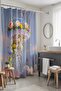 Bathroom Curtain, Floral Transparent Patterned Shower Curtain, Bathtub Curtain 175X200Cm - 2