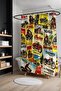 Bathroom Curtain, Retro Motor Brands Patterned Shower Curtain, Bathtub Curtain 175X200Cm - 3