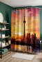 Bathroom Curtain, Golden Clock Toronto Patterned Shower Curtain, Bathtub Curtain 175X200Cm