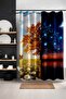 Bathroom Curtain, Day and Night Butterfly Patterned Shower Curtain, Bathtub Curtain 175X200Cm - 3
