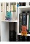 Reading Cat Bookshelf Accessory Set of 2 with Support Apparatus - Decorative Double Object - 2