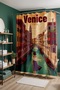 Bathroom Curtain, Gondola Patterned Shower Curtain, Bathtub Curtain 175X200Cm