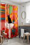 Bathroom Curtain, Colorful Black Cat Patterned Shower Curtain in the Bathroom, Bathtub Curtain 175X200Cm - 2