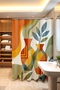 Bathroom Curtain, Abstract Vases Patterned Shower Curtain, Bathtub Curtain 175X200Cm - 3