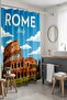 Bathroom Curtain, Colosseum Breeze Patterned Shower Curtain, Bathtub Curtain 175X200Cm - 2