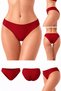 Women's Red Basic Bikini Bottom – Mid-Waist, Stretchy Fabric, Comfortable Swim Bottom - 3
