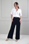 Women's Elastic Waist Palazzo Knitwear Trousers