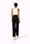 5635 Black Broom Pleated Palazzo Pants - 2