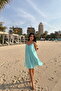 Turquoise Isobel Strappy Tulle Midi Dress Ate-3506 - 3