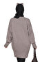 Mink Crew Neck Oversized Women's Knitwear Tunic - 4
