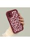 Samsung Galaxy A04 Compatible Cute Floral Patterned Claret Red Phone Case - Aesthetic and Protective