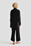 Elastic Waist Palazzo Trousers Black - 4