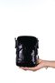 Belena Black Crinkled Patent Leather Women's Crossbody Bag - 4