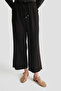 Elastic Waist Palazzo Trousers Black - 3