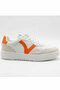 Men's White Orange Casual Sneaker Shoes - Suede Detailed Retro City Style-C1 - 2
