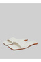 White Braided Slip-On Flat Sandals - 2