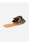 Leopard Print Flat Sandals - 3