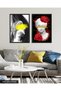 Red Rose Venus and Statues 2 Pieces Wooden Framed Painting Act - 5