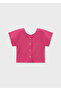 Girl's Button Detailed T-Shirt 3014