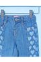 Infant Girls Midwash Straight Fit Jeans With Side Heart Print - 3
