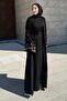 Premium Embroidered Ruffle Sleeve Abaya Set — Black - 2