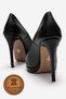 Genuine Leather Women's Black Leather Platform Heeled Shoes Pointed Toe Evening Dress Stiletto Nicoladeri - 4