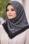 Emprime Koton Scarf - Black / White-6291-04