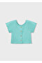 Girl's Button Detailed T-Shirt 3014 - 3