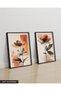 Flowers 2 Pieces Wooden Framed Painting Act - 3