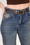 Women's J92 Belt Li Raw Hem Straight Jean Trousers - Brown Tint - 4