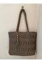 Handmade Paper Rope Knitted Bag, Daily Use Shoulder Bag with Strap, Lined, Pocketed, Snap Fasteners, Gift Bag - 5