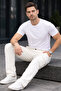 Men's Trendy Loose-Fit Casual Cargo White Baggy Trousers - 5