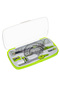 10-piece geometry set, ruler, square, protractor, compass, case - 8