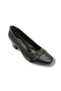 C-shoes 7305-26 plaid print band stone short thick heel women's shoe
