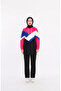 Color Blocked Hooded Two-Piece Set 71022-02 Black Pink - 3